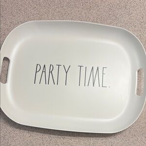 Rae Dunn White Party Time Serving Tray